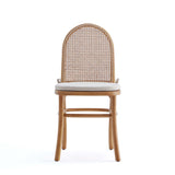 9-Piece Rockaway 70.86 Dining Set in Nature with 8 Paragon 1.0 Dining Chairs by Manhattan Comfort at Eve Furniture