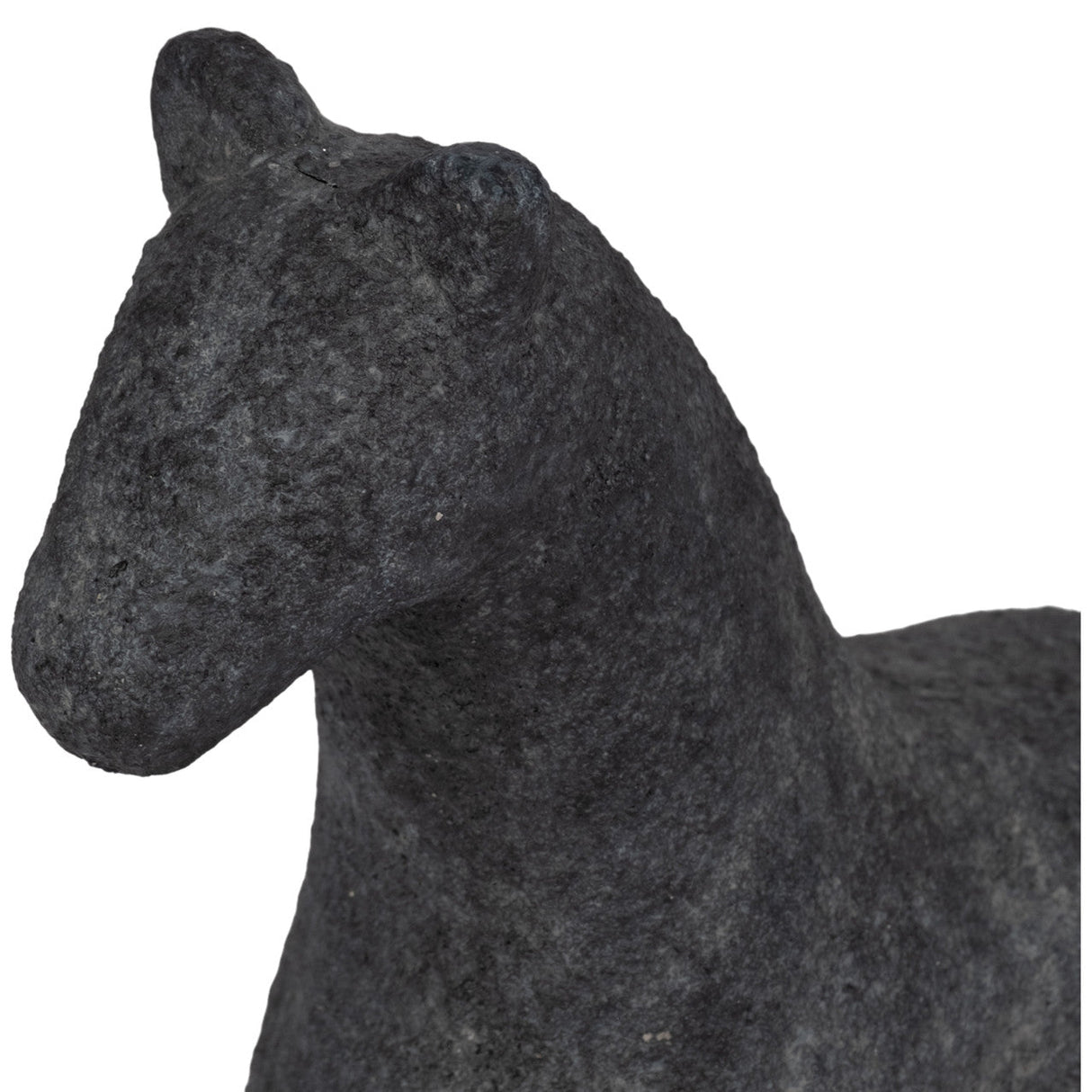 9" Textured Horse, Black