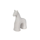 9" Textured Horse, White