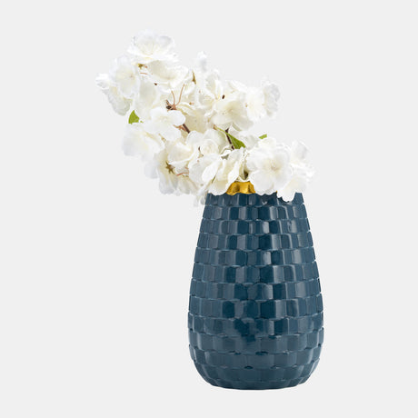 9" Textured Vase, Teal