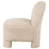 Lacombe Latte Faux Fur Accent Chair by Coaster at Eve Furniture