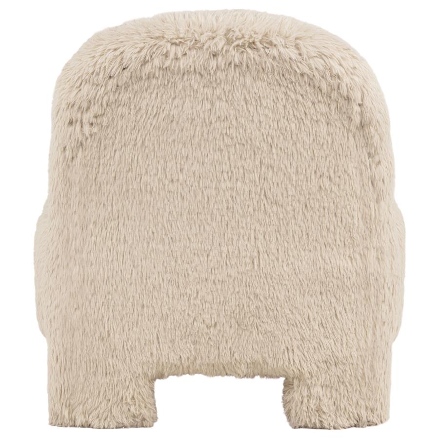 Lacombe Latte Faux Fur Accent Chair by Coaster at Eve Furniture