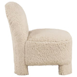 Lacombe Latte Faux Fur Accent Chair by Coaster at Eve Furniture