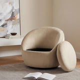 Myernick Camel Velvet Upholstered Swivel Accent Chair by Coaster at Eve Furniture