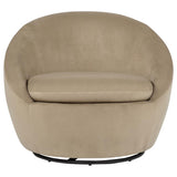 Myernick Camel Velvet Upholstered Swivel Accent Chair by Coaster at Eve Furniture