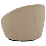 Myernick Camel Velvet Upholstered Swivel Accent Chair by Coaster at Eve Furniture
