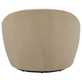 Myernick Camel Velvet Upholstered Swivel Accent Chair by Coaster at Eve Furniture
