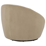 Myernick Camel Velvet Upholstered Swivel Accent Chair by Coaster at Eve Furniture
