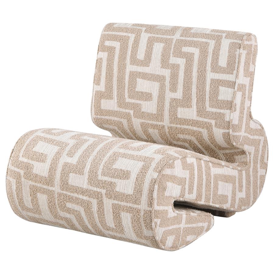 Eimer Camel Geometric Jacquard Accent Chair by Coaster at Eve Furniture