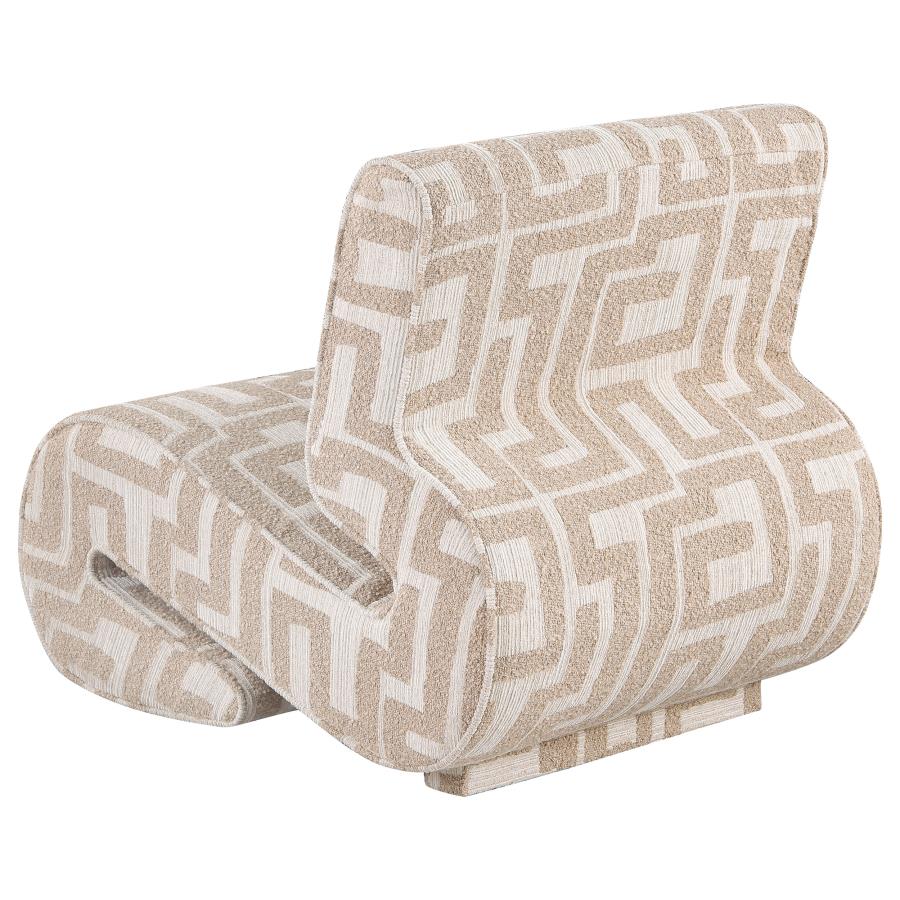Eimer Camel Geometric Jacquard Accent Chair by Coaster at Eve Furniture
