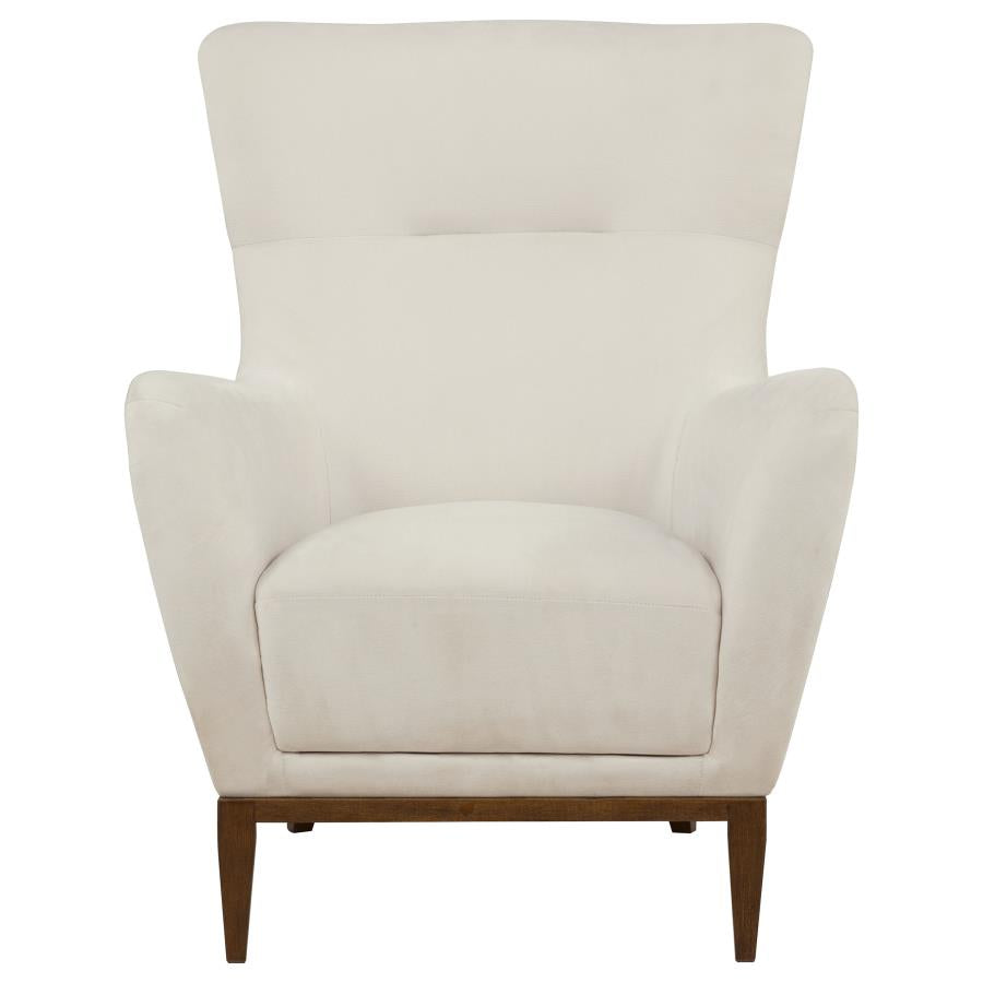 Catala Ivory/Coffee Upholstered High Back Accent Chair by Coaster at Eve Furniture