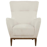 Catala Ivory/Coffee Upholstered High Back Accent Chair by Coaster at Eve Furniture