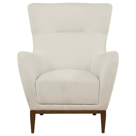 Catala Ivory/Coffee Upholstered High Back Accent Chair by Coaster at Eve Furniture