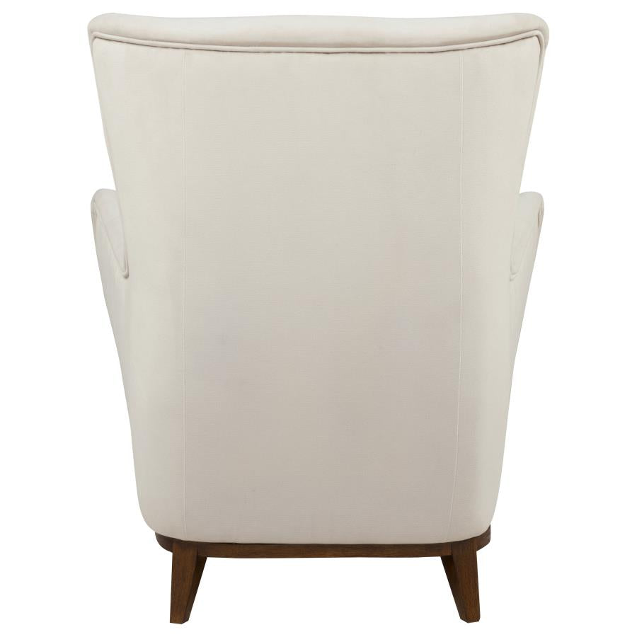 Catala Ivory/Coffee Upholstered High Back Accent Chair by Coaster at Eve Furniture