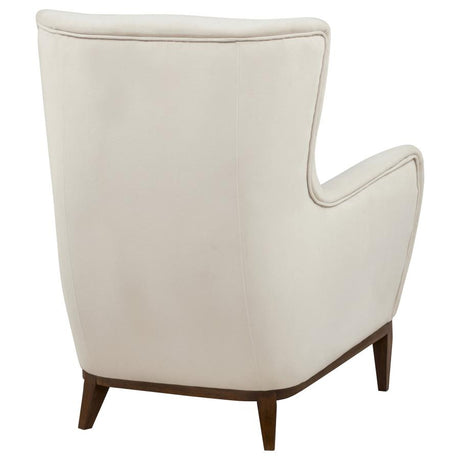 Catala Ivory/Coffee Upholstered High Back Accent Chair by Coaster at Eve Furniture