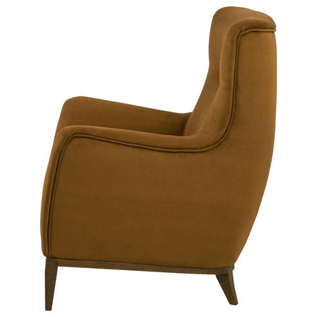 Catala Rust/Coffee Upholstered High Back Accent Chair by Coaster at Eve Furniture