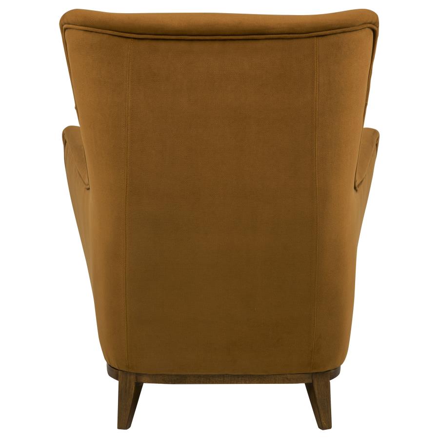 Catala Rust/Coffee Upholstered High Back Accent Chair by Coaster at Eve Furniture