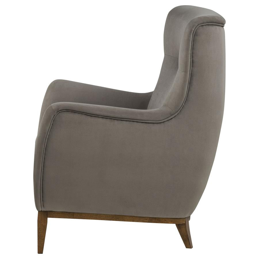 Catala Stone/Coffee Upholstered High Back Accent Chair by Coaster at Eve Furniture