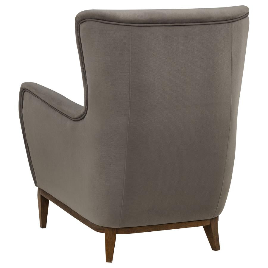 Catala Stone/Coffee Upholstered High Back Accent Chair by Coaster at Eve Furniture