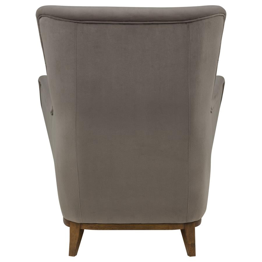 Catala Stone/Coffee Upholstered High Back Accent Chair by Coaster at Eve Furniture