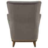 Catala Stone/Coffee Upholstered High Back Accent Chair by Coaster at Eve Furniture