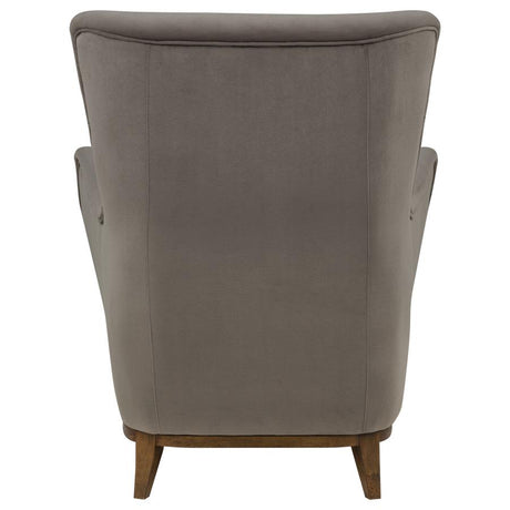 Catala Stone/Coffee Upholstered High Back Accent Chair by Coaster at Eve Furniture