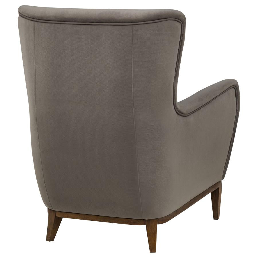 Catala Stone/Coffee Upholstered High Back Accent Chair by Coaster at Eve Furniture