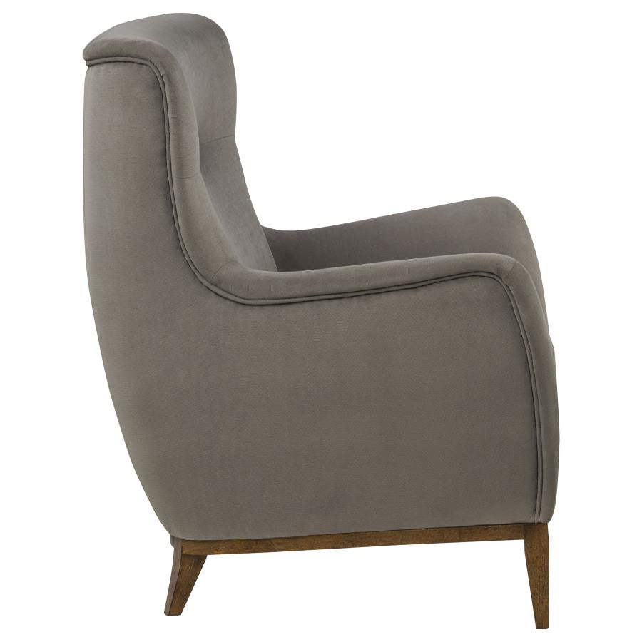 Catala Stone/Coffee Upholstered High Back Accent Chair by Coaster at Eve Furniture