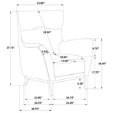 Catala Stone/Coffee Upholstered High Back Accent Chair by Coaster at Eve Furniture
