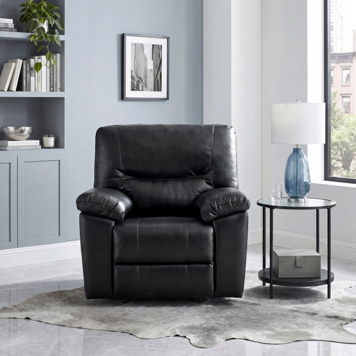 Maverick Black Reclining Chair by Homelegance at Eve Furniture