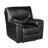 Maverick Black Reclining Chair by Homelegance at Eve Furniture