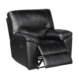 Maverick Black Reclining Chair by Homelegance at Eve Furniture