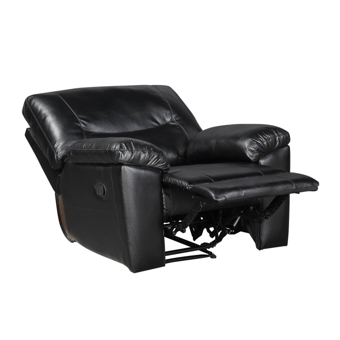 Maverick Black Reclining Chair by Homelegance at Eve Furniture