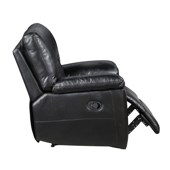 Maverick Black Reclining Chair by Homelegance at Eve Furniture