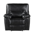 Maverick Black Reclining Chair by Homelegance at Eve Furniture