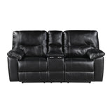 Maverick Black 2pc Set: Sofa, Love by Homelegance at Eve Furniture