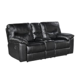Maverick Black 2pc Set: Sofa, Love by Homelegance at Eve Furniture