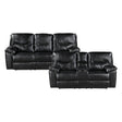 Maverick Black 2pc Set: Sofa, Love by Homelegance at Eve Furniture