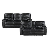 Maverick Black 2pc Set: Sofa, Love by Homelegance at Eve Furniture