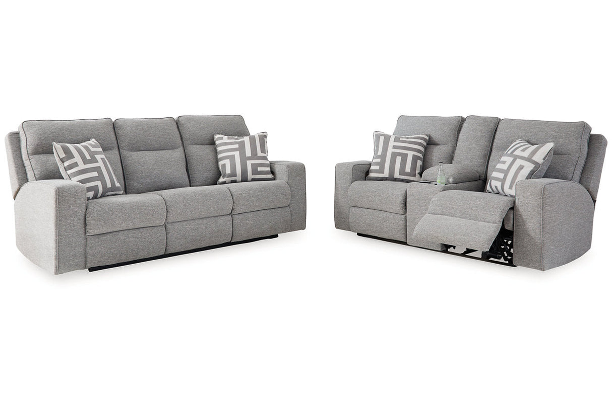 Biscoe Pewter Power Reclining Living Room Set