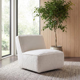 Badoer Faux Fur Swivel Accent Chair Ecru by Coaster at Eve Furniture