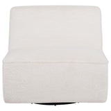 Badoer Faux Fur Swivel Accent Chair Ecru by Coaster at Eve Furniture