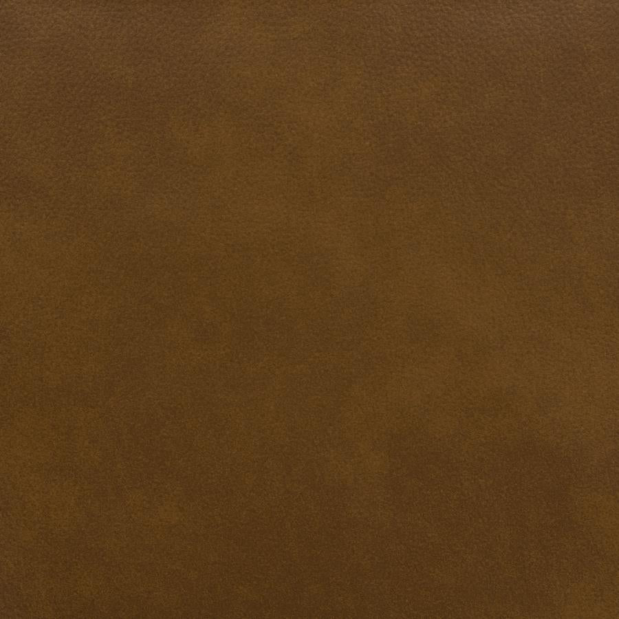 Hudson Cognac Faux Leather Swivel Accent Chair by Coaster at Eve Furniture