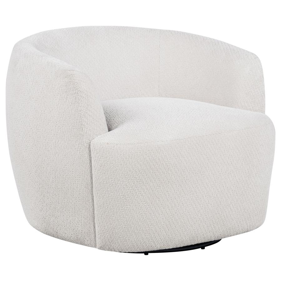 Hudson Sand Fabric Swivel Accent Chair by Coaster at Eve Furniture
