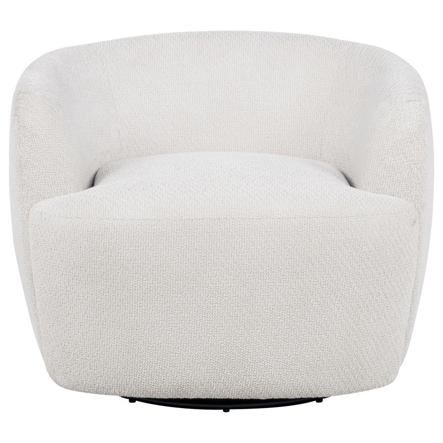 Hudson Sand Fabric Swivel Accent Chair by Coaster at Eve Furniture