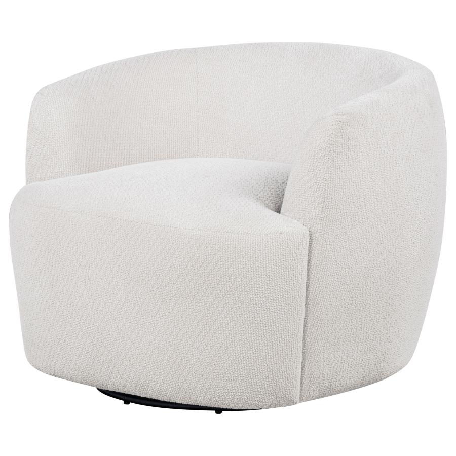 Hudson Sand Fabric Swivel Accent Chair by Coaster at Eve Furniture