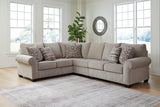 Claireah Umber 3-Piece LAF Sectional