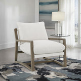 Geneva Sand Boucle Wood Arm Accent Chair by Coaster at Eve Furniture