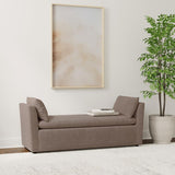 Robin Brown Upholstered Accent Bench with Raised Arms and Pillows by Coaster at Eve Furniture