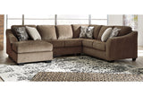 Graftin Teak 3-Piece LAF Chaise Sectional